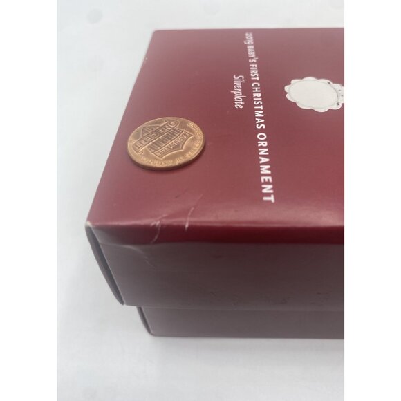 REED & BARTON Ornament Silver Plated 2019 Babys First Christmas Rattle Holiday - Picture 12 of 16